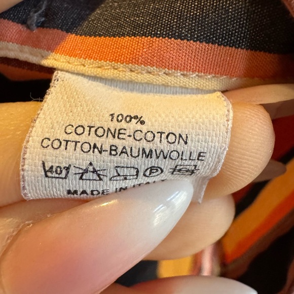 ETRO MILANO 100% Cotton Made in Italy Striped Button Down Top VGUC - Picture 4 of 7